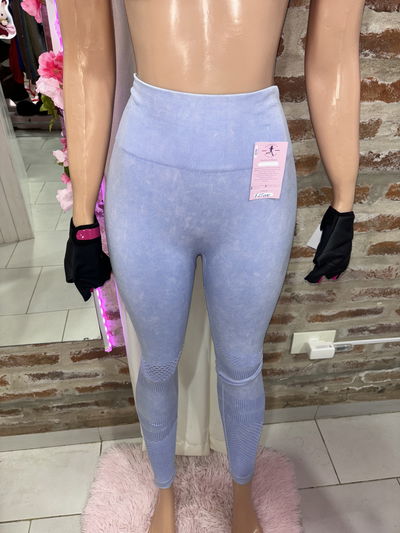 Calza Lavanda Prelavado con Calado en la Pantorrilla