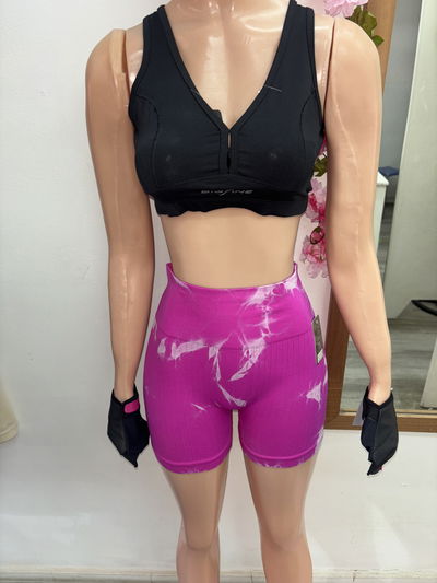 💥 Short con Frunce en la Cola – Diseño BATIK | fucsia con rosa🌈