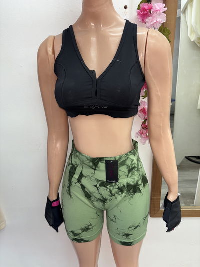 💥 Short con Frunce en la Cola – Diseño BATIK | verde 🌈