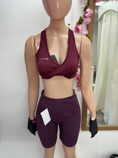 💥 Short con Frunce en la Cola – Diseño estampado “TOP LIVE” | Bordo
