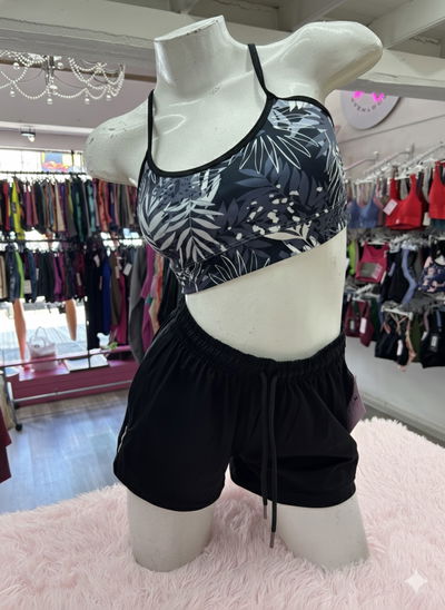 🌈 Top Breteles Finos – Estampado | azul oscuro con rosa