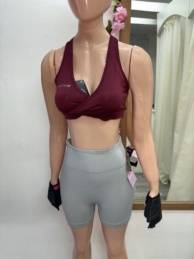 💥 Short con Frunce en la Cola Diseño liso | gris 🖤