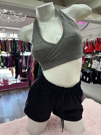 ✨ Top BIGFINE – Escote Cruzado - | gris jaspeado 🐘