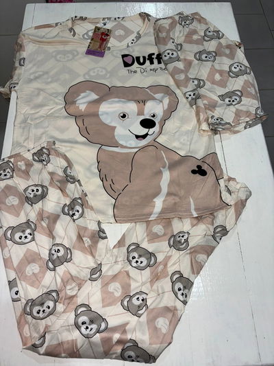 Pijama 3 Piezas: Remera, Short y Pantalón Largo: "Disney Bear"