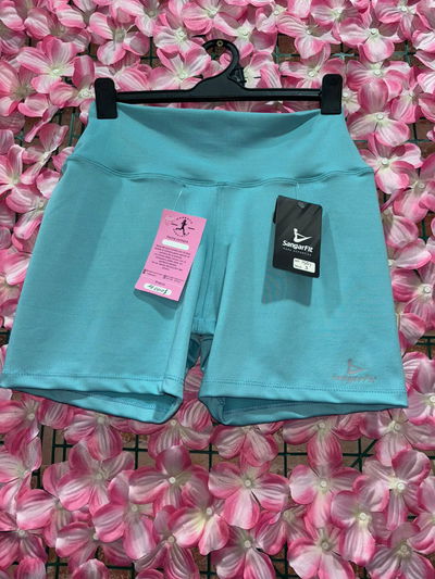 Short SANGRFIT tiro alto celeste - talle 3