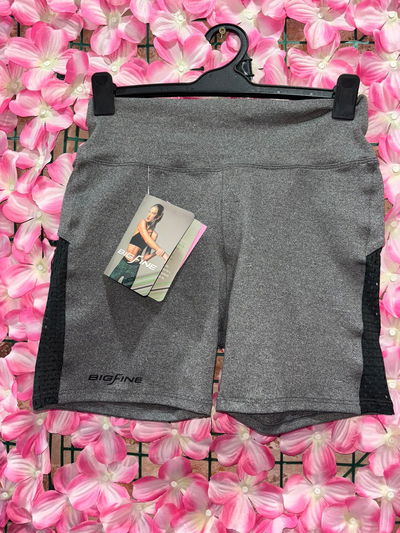 Short BIGFINE tiro alto gris calado - talle 2