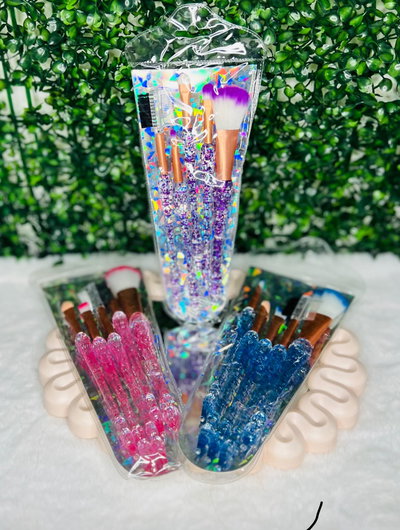 Brochas con glither✨