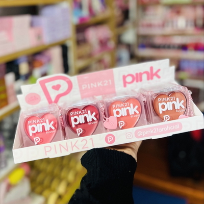 Rubor en crema con llavero✨🩷-Pink 21
