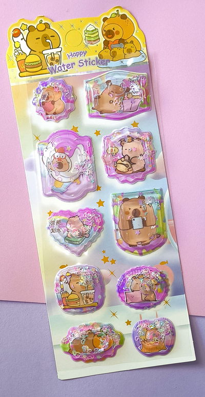 Stickers Capibara confetti nude