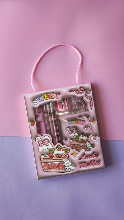 Set escolar conejito Kawaii