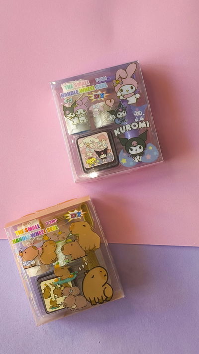 Sellos sello roll Kit Capibara y Kuromi