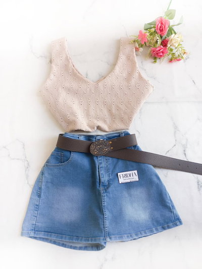 *Falda pantalón DENIM SKY