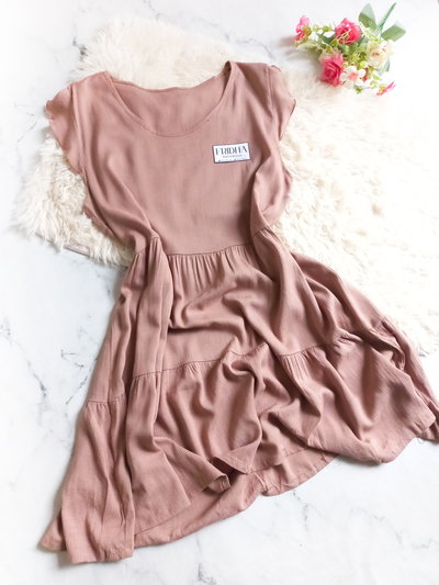 •Vestido lino JULIET | Chocolate 
