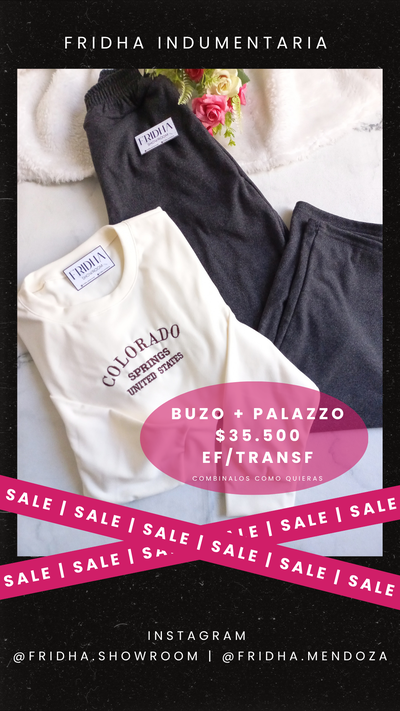SALE | CONJUNTO BUZO + PALAZZO