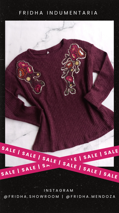 Sweater MELEK | bordo 