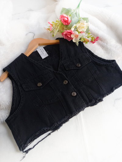 *Chaleco denim • BLACK