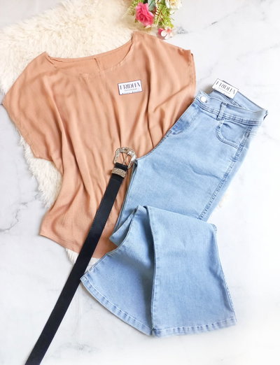 •Blusa DELFINA - Camel Talle 5/6