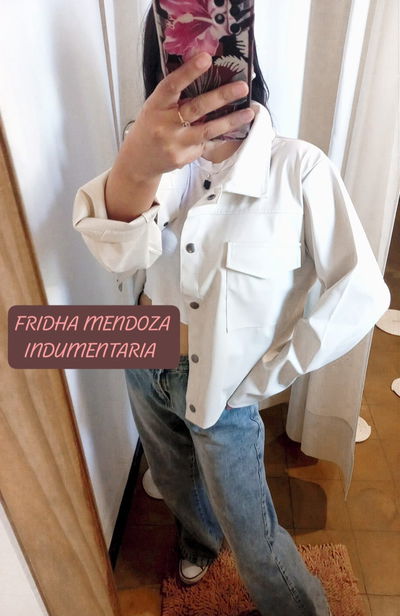Chaqueta BOSTON engomada | hueso