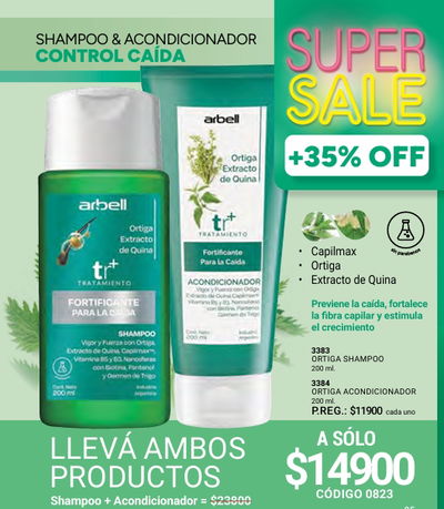 TRATAMIENTO PROMO shampoo + acondicionador Ortiga