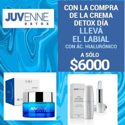 PROMO JUVENNE Crema Detox + Labial con acido hialuronico