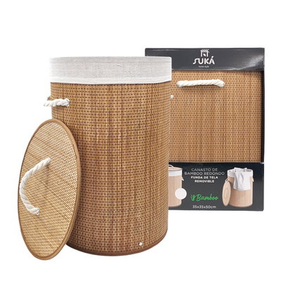 CESTO BAMBU NATURAL REDONDO SUKA