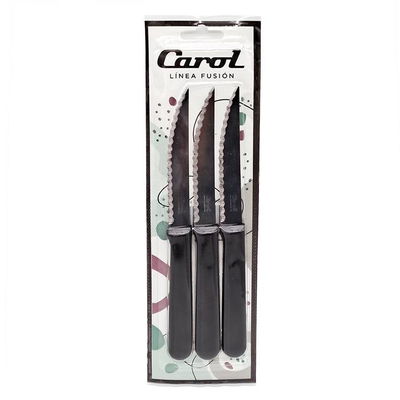 Cuchillo Carol M/Plastico X3 Negro