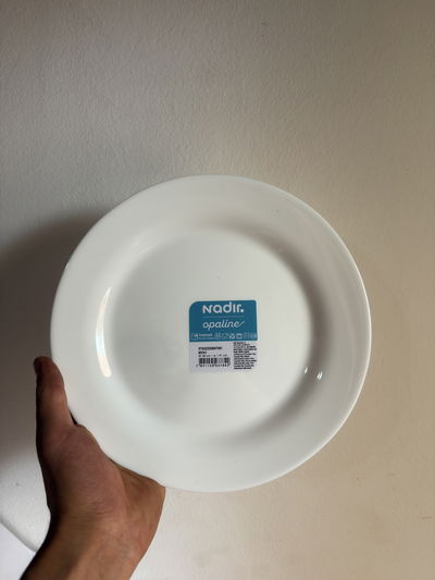 Plato playo de vidrio templado x6