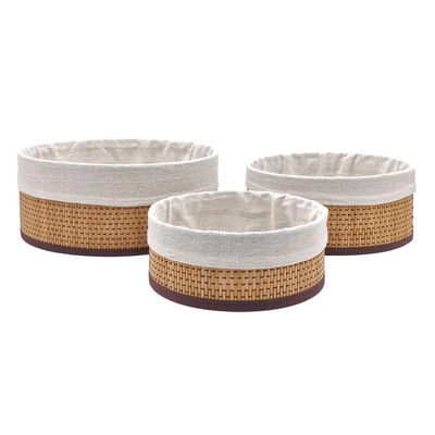 Set X3 Canasto Redondo Bambu/Tela Suka