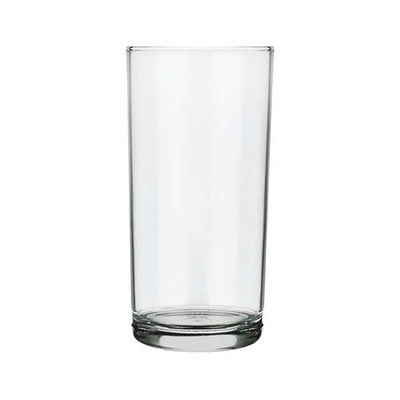 Vaso x6 alto recto de vidrio transparente 