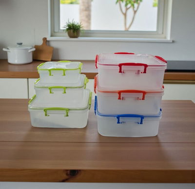 Set hermeticos x3 con traba 