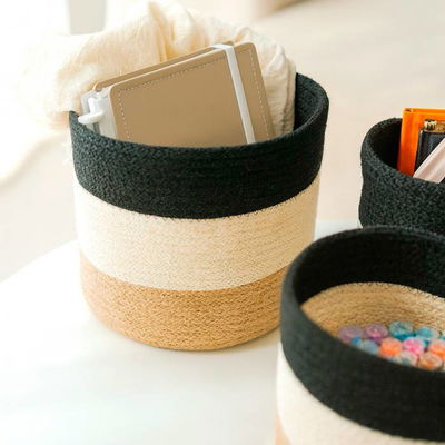 Canastas yute x3 alta tricolor