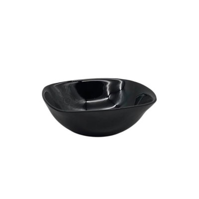Compoteras x6 cuadradas vidrio opal negro