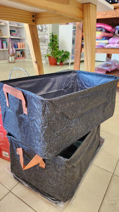 Organizador de placard canasto con asas 