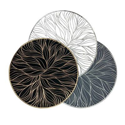 Individual redondo decorado de PVC