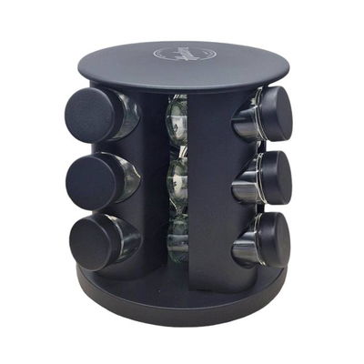 Set X12 Especieros Giratorio Negro Hudson