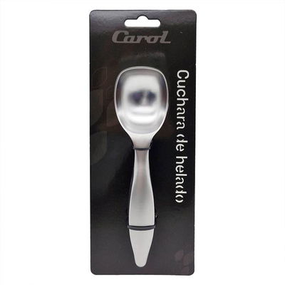 Cuchara para bocha de helado de acero inoxidable.