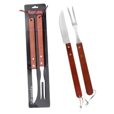 set asador x2 cuchillo + tenedor 