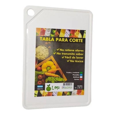 Tabla para corte de plástico color blanca 21x30