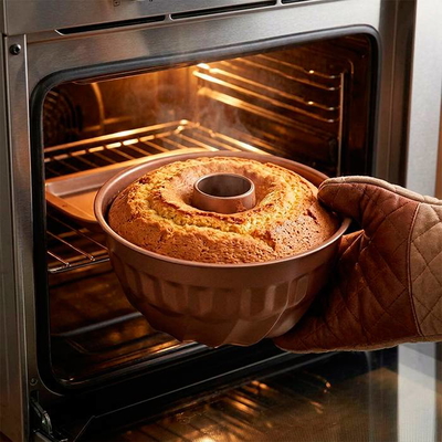 Savarin alto de acero carbono con doble capa antiadherente Dura Glaze