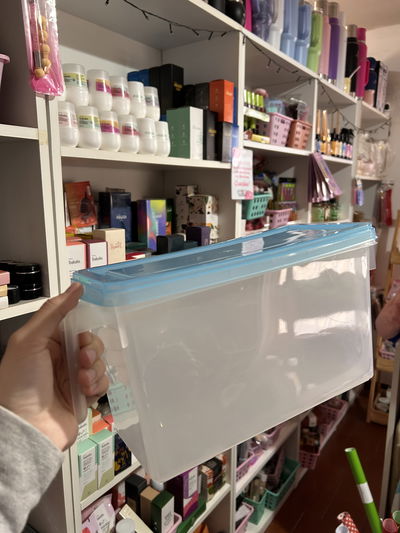 ORGANIZADOR DE HELADERA CON MANIJA Y TAPA 