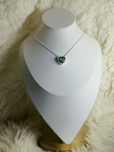 Conjunto corazón con piedra AB
