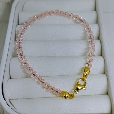 Pulsera cristal rosa AD