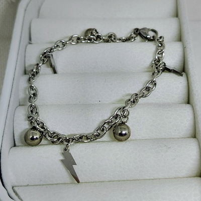 Pulsera bolitas y rayitos AQ