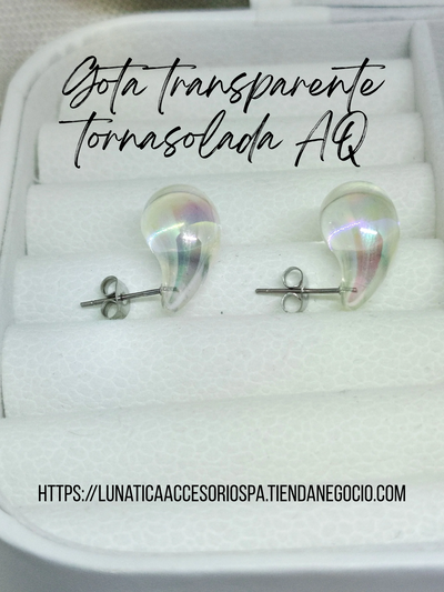 Gota transparente tornasolada