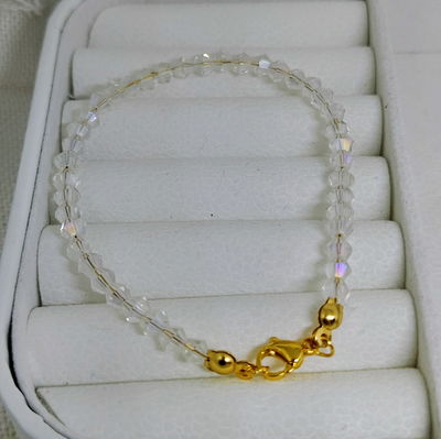 Pulsera cristal transparente AD