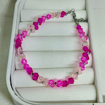 Pulsera flor cristales AB