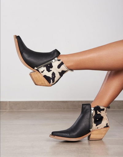 BOTINETA TEXANA KATY CUERO VACA