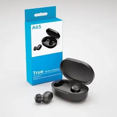 AURICULARES BLUETOOTH A6S NEGRO