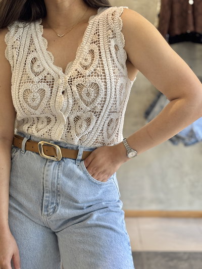 Chaleco crochet HEART