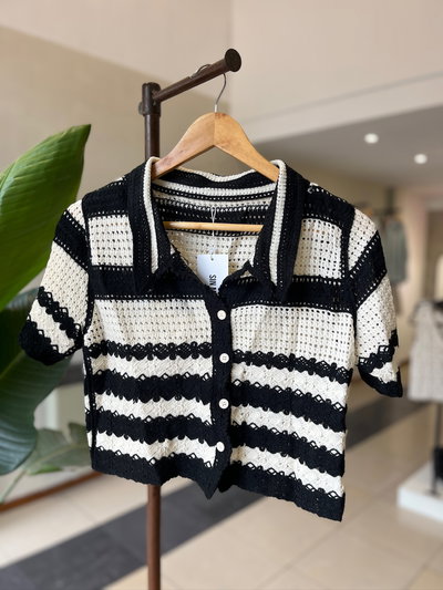 Chomba crochet BACK AND WHITE 